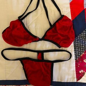 Red Velvet 2 piece Lingerie set